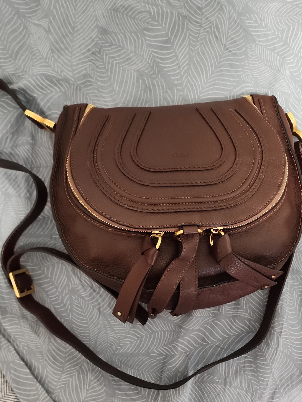 Chloe Marcie Cross Body Bag Brown